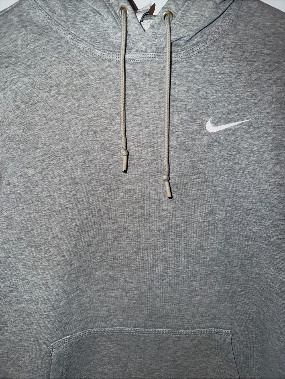 Nike Gray Pullover Hoodie with White Swoosh - Picture 2 of 4